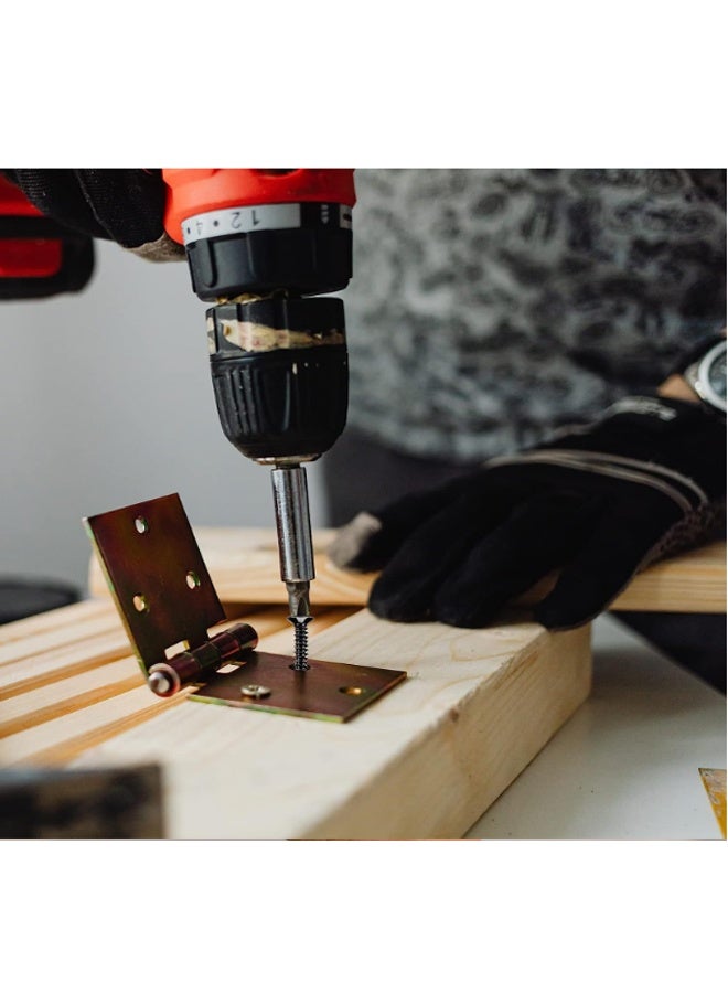 300 pieces of wood screw combination kit for quick self tapping screws, drywall anchor kit for self drilling, cross drive flat head self tapping screws, cabinet screws, black wood screws - Image 2